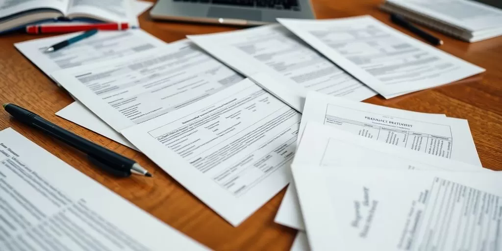 Close-up of academic transcripts on a wooden table.